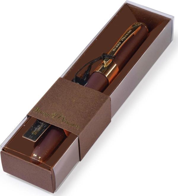 Bruno Visconti Monaco Tükenmez Kalem Mavi 0,5 Mm Kutulu Kahverengi Gövde Kahve Kutu 20-0125/051 - Image 1