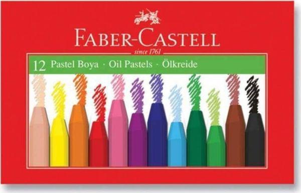 Faber-Castell Pastel Boya Red Line Karton Kutu Köşeli 12 Renk 5282 125312 - Image 1