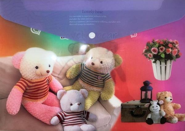 Bafix A4 Çıtçıtlı Dosya Fafayu Desenli Yy-0102 (12 Li Paket) - Image 1