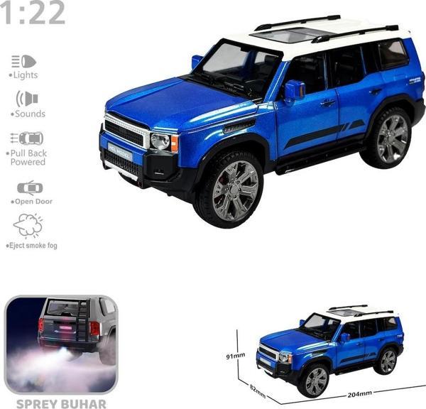 Vardem Oyuncak Çek Bırak 1:22 Sesli Ve Işıklı Buharlı Jeep Vrd-Hcl-521A (Karışık Renk 1 Adet) - Image 1