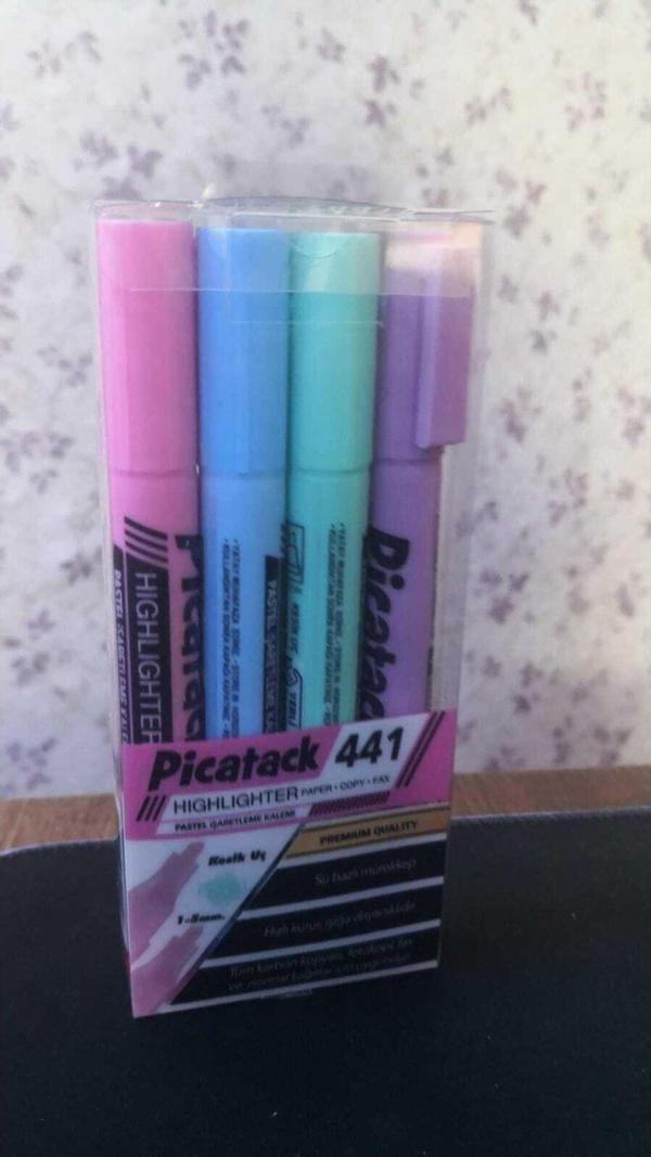 Picador Picatack Fosforlu Kalem (İşaret Kalemi) Pastel 4 Renk 441 - Image 1