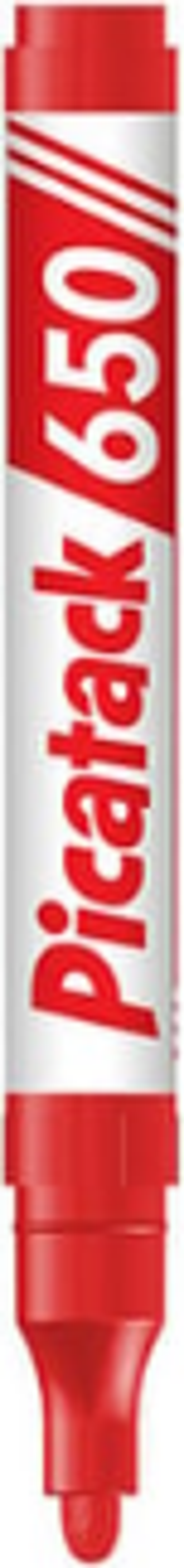 Picador Picatack Permanent Marker Kalem 1,5-3 Mm Yuvarlak Uç Kırmızı 650 (10 Lu Paket) - Image 1