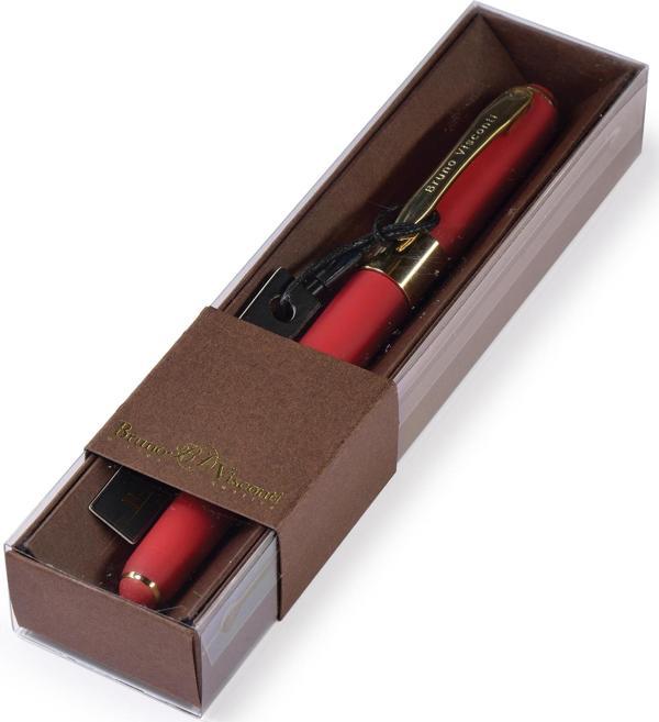 Bruno Visconti Monaco Tükenmez Kalem Mavi 0,5 Mm Kutulu Kırmızı Gövde Kahve Kutu 20-0125/041 - Image 1
