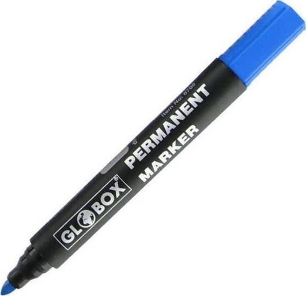 Globox Markör Permanent Kalem Yuvarlak Uç Mavi 6770 (12 Li Paket) - Image 1