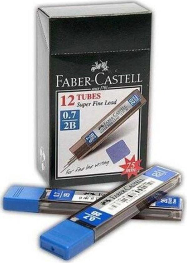 Faber-Castell Min (Versatil Kalem Ucu) Süper Fine Lead 2B 75 Mm 0.7 Mm 5090127720 (12 Li Paket) - Image 1