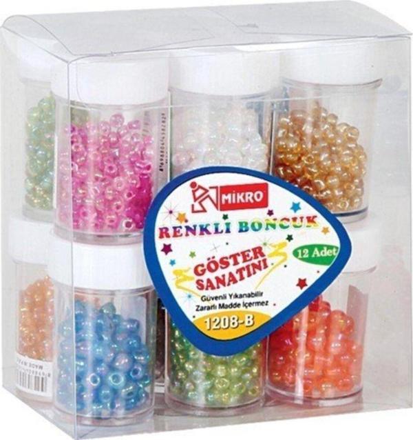 Mikro Elişi Pulu Boncuk Gg12-08B (12 Li Paket) - Image 1