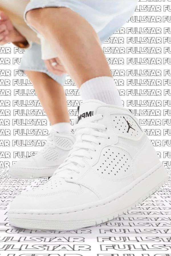 Nike Jordan Access Jumpman Leather Sneaker Hakiki Deri Bilekli Spor Ayakkabı Beyaz Beyaz - Image 1