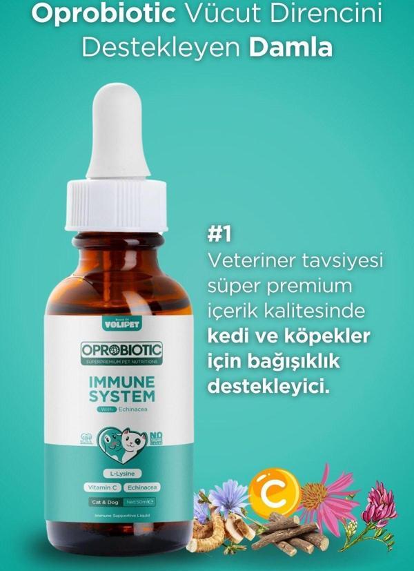 Oprobiotic Kedi Ve Köpekler İçin Immune System Bağışıklık Damlası 50Ml (Kedi Köpek ) - Image 1