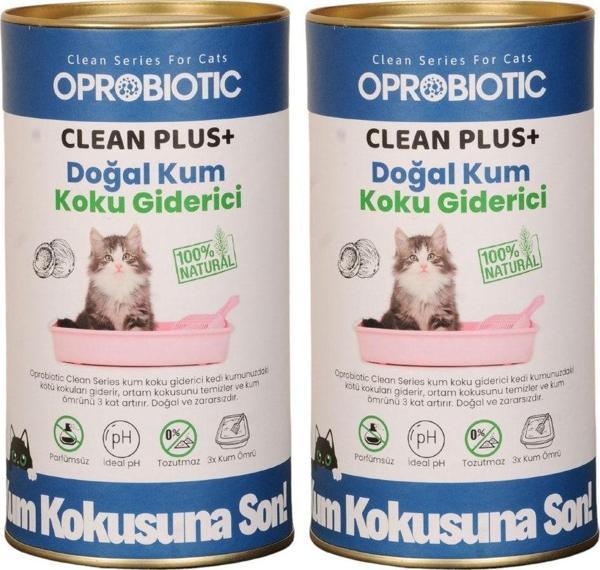 Oprobiotic Clean Plus Doğal Kedi Kum Koku Giderici 450Grx 2 Adet - Image 1