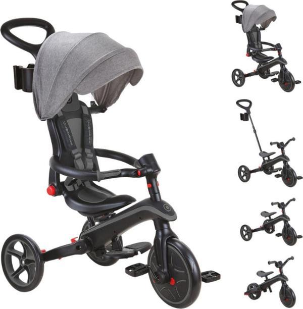 Globber Explorer 4İn1 Katlanabilir Bisiklet - Siyah/Gri - Image 1