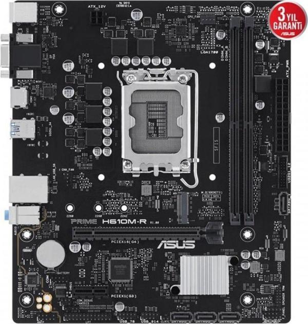 Asus Prıme H610M-R-Sı Ddr5 Hdmı-Dp Pcıe 4.0 1700P Matx - Image 1