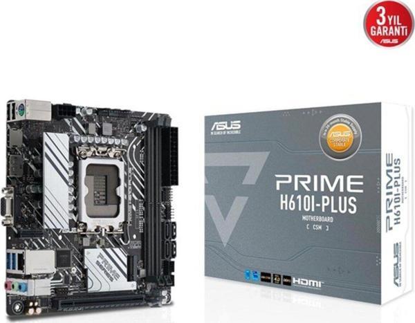 Asus Prıme H610I-Plus-Csm Ddr5 Hdmı-Dp Pcıe 4.0 1700P Mıtx - Image 1