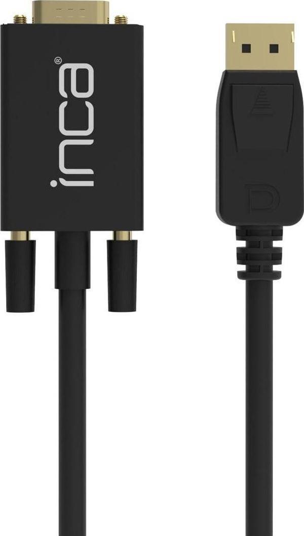 Inca Idpv-01 Displayport To Vga Kablo Çevirici 1.8 Metre Kutulu - Image 1