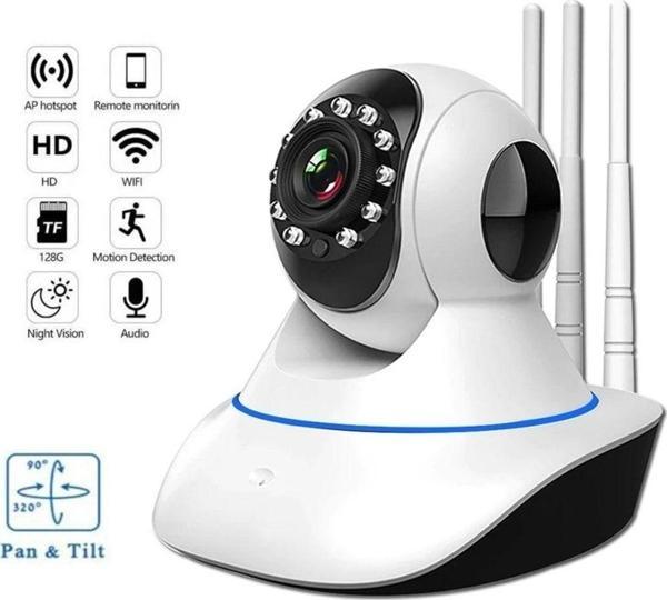 En Siga Kablosuz Wifi Bebek Izleme Ip Kamerası 3 Antenli Gece Görüşlü Güvenlik Ip Kamera Harekete Duyarlı - Image 1