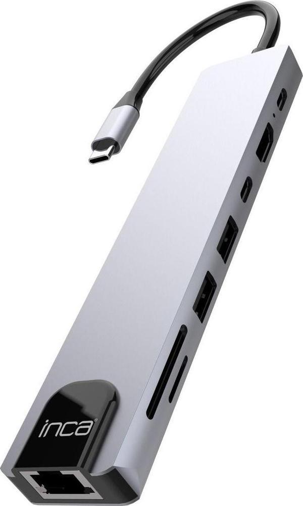 Inca Itpc-7T Type-C Hub X8 Combo Dönüştürücü+ Çevirici +Çoklayıcı Aluminyum Kasa - Image 1