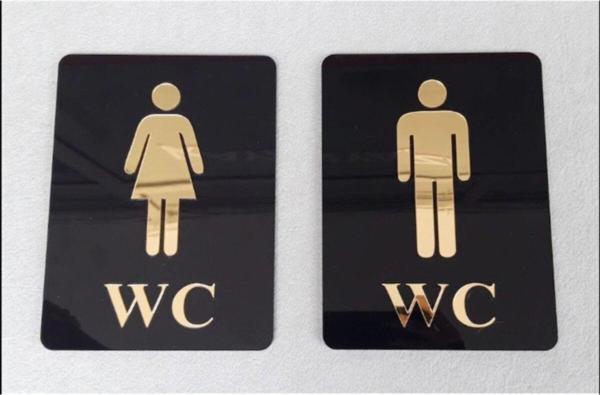 Dekokonsept Dekoratif Wc Yönlendirme Tabelası - Kadın & Erkek 2'Li - Image 1