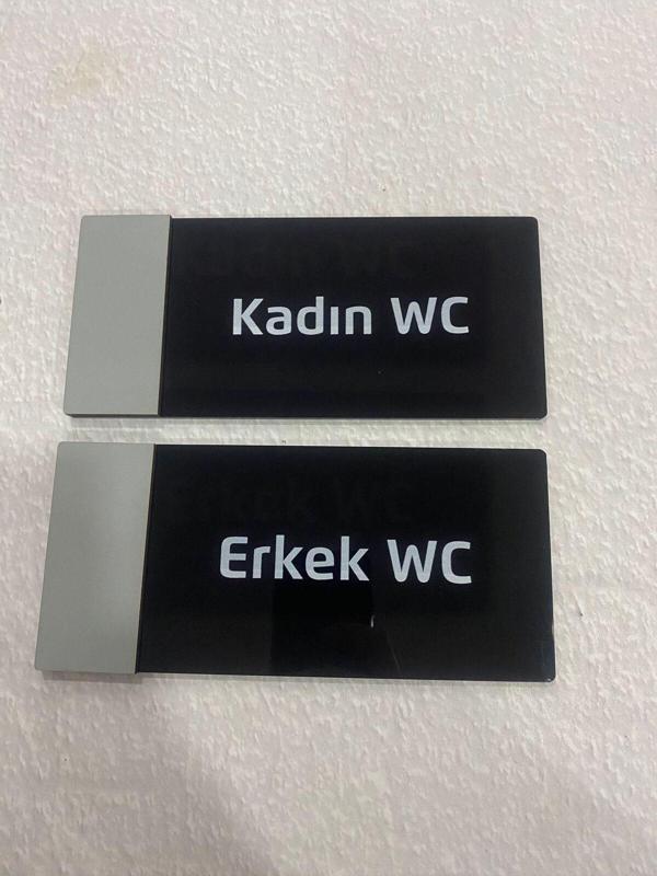 Dekokonsept Modern Tasarım Pleksi Wc Tabelası - Image 1