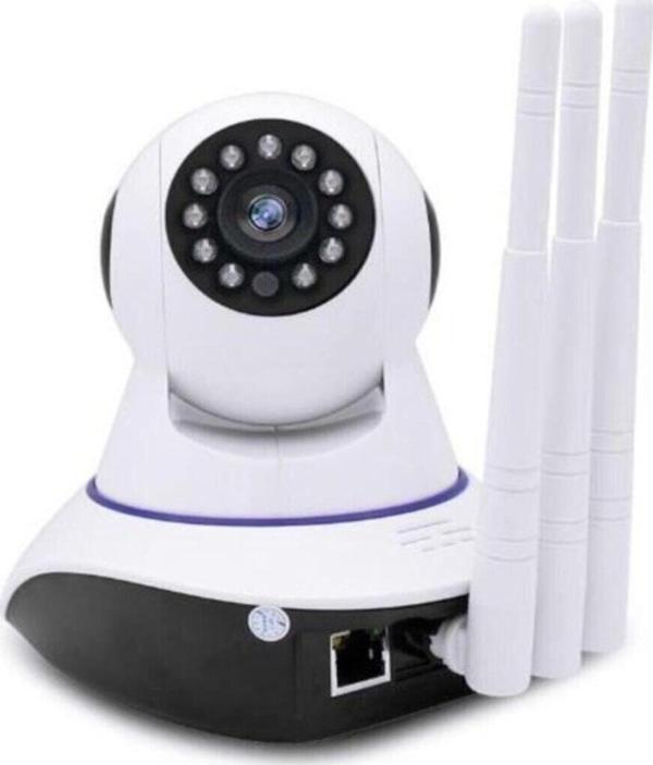 Blue İnter Cmr 5 Kablosuz Wifi Ip Kamera 1080P Full Hd 3 Mp Hareketli Kamera Gece Görüşlü Beyaz - Image 1