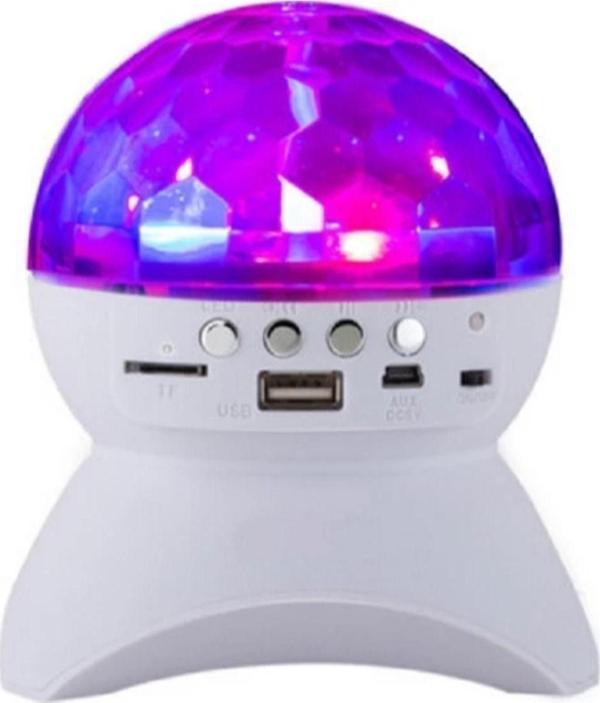 Blue İnter Dönen Işıklı Disko Topu Mp3 Usb Çalar Bluetooth Hoparlör L-740 - Image 1