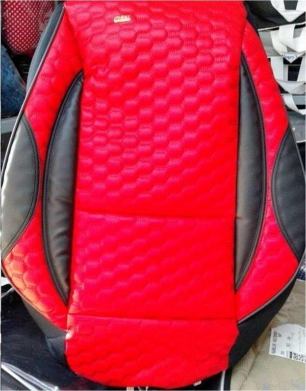 Şentürk Kapitone Deri Ve Kumaş Kombinasyonu Koltuk Kılıfı Ön-Arka Komple Takım Kırmızı Renk Rover 220 - Image 1
