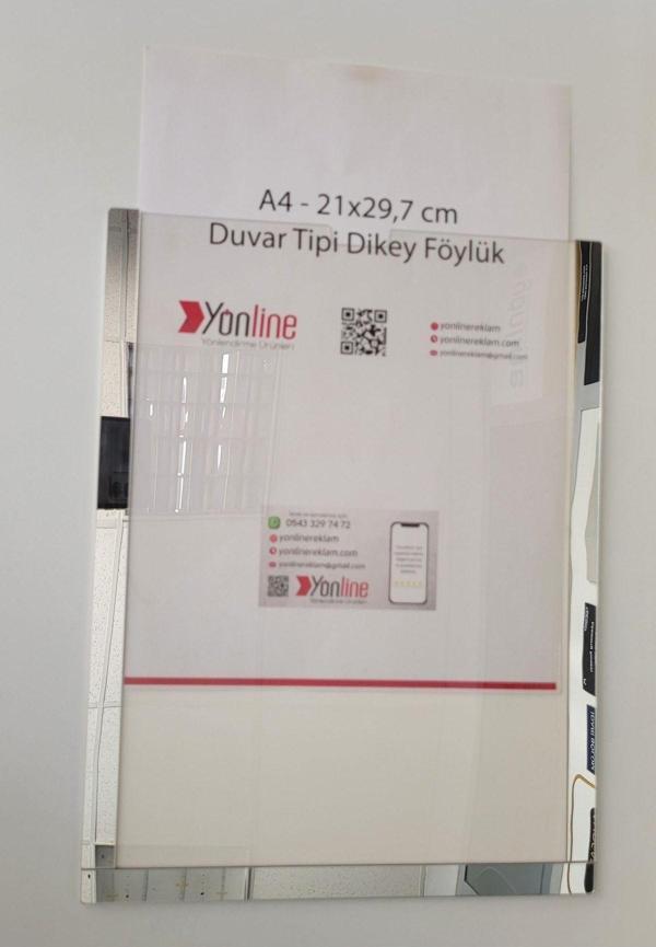 Yönline A4 Dikey Kolay Değiştirilebilir Kapı Ve Duvar Tipi Föylük Pano - Image 1