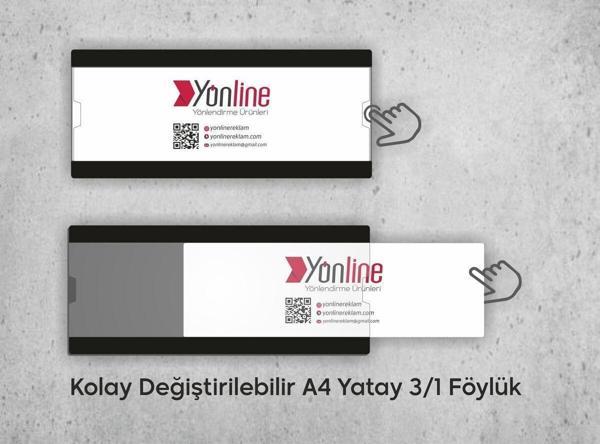 Yönline Kapı Ve Duvar Tipi Kolay Değiştirilebilir A4 1/3 Föylük - Image 1