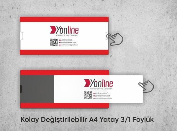 Yönline Kapı Ve Duvar Tipi Kolay Değiştirilebilir A4 1/3 Föylük - Image 1