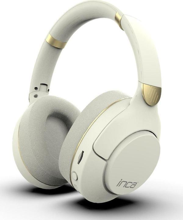 Inca Ibk-503B Kablosuz 5.3 Bluetooth Hafıza Kart Destekli Kulak Üstü Kulaklık Bej - Image 1