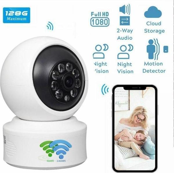 Teknomila 1080P 2.4Ghz + 5Ghz Wifi Kablosuz 360° Hareket Izleme Sesli Cctv Ağ Ev Güvenlik Ip Kamera - Image 1