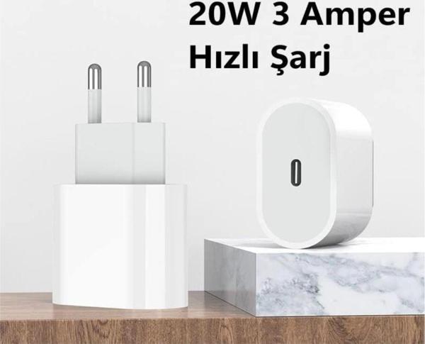 Qasul Iphone 11 12 13 14 Serisi Için Uyumlu 20 W Usb-C Güç Adaptörü Hızlı Şarj Başlığı 20Watt - Image 1