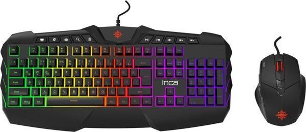 Inca Ruthless Ikg-310 Rainbow Effect Oyuncu Gaming Klavye + Mouse Seti - Image 1