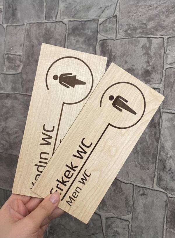 Yönline Meşe Serisi Natural Wc Yönlendirme Seti - Image 1