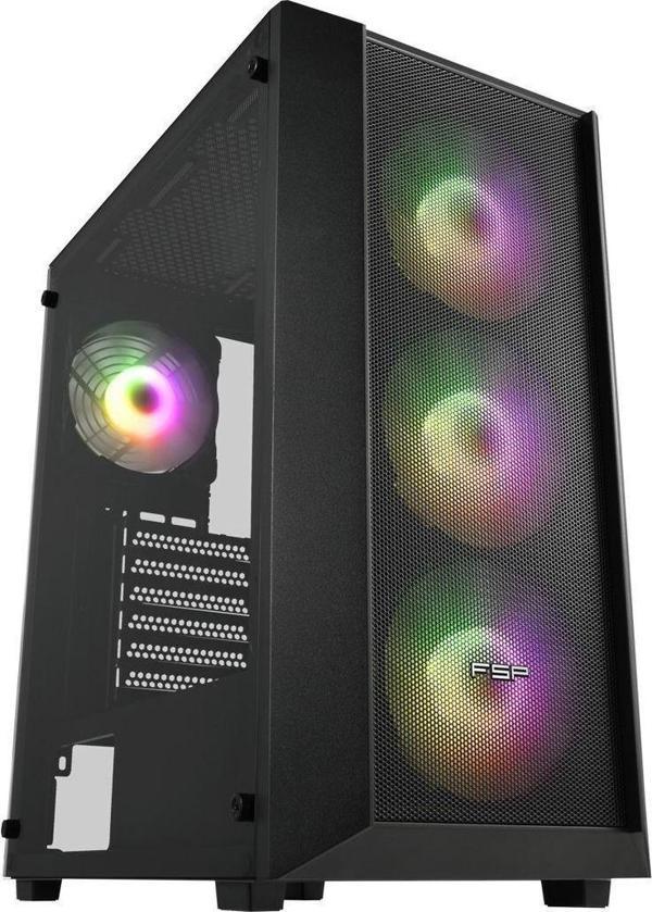 Fsp Cmt 218 650W 80 4X120Mm Fixed Rgb Fan Temperli Cam Usb 3.0 Mesh Atx Mid-Tower Gaming (Oyuncu) K - Image 1