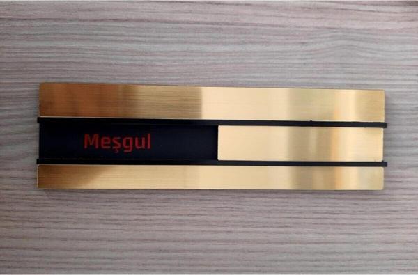Yönline Satine Gold Özel Seri Meşgul & Müsait Levhası - Image 1
