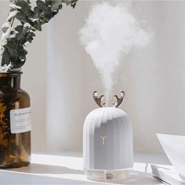Blue İnter Hava Nemlendirici Buhar Makinası Led Işıklı Aroma Nemlendirici Geyik Beyaz - Image 1