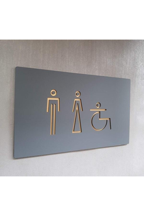 Yönline Modern Avantgarde Serisi Wc Yönlendirme Levhası - Image 1