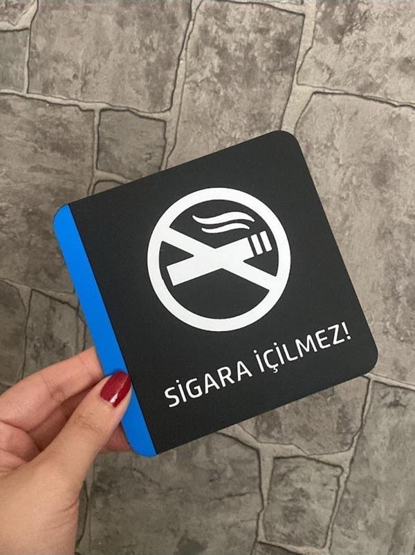 Yönline Pleksi Sigara Içilmez Uyarı Levhası - Image 1