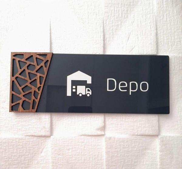 Yönline Wooden Serisi Depo Kapı Isimliği - Image 1