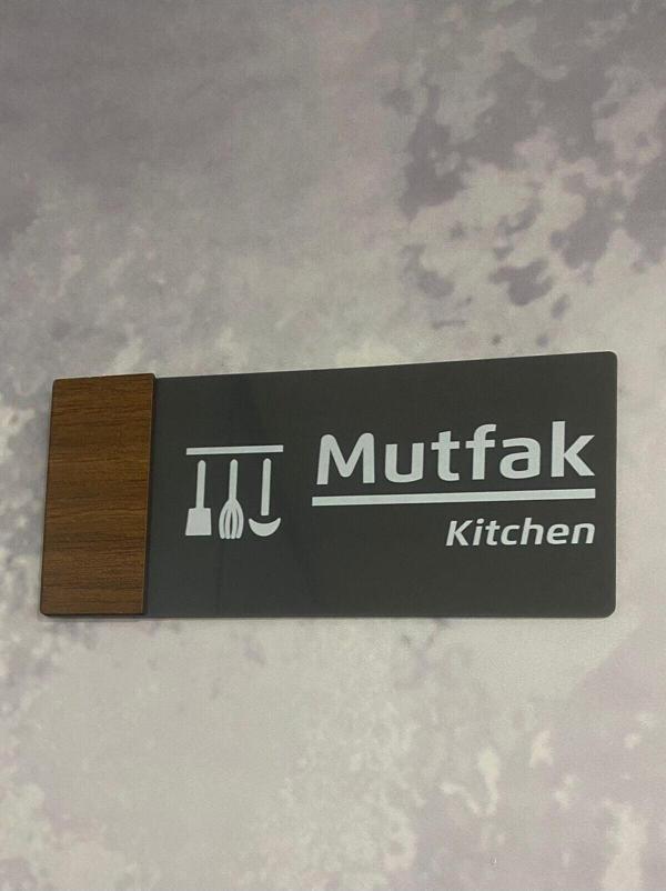 Yönline Wooden Serisi Mutfak Kapı Isimliği - Image 1