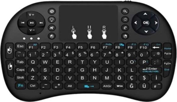 Siyah Mini Wireless Kablosuz Klavye-Mouse-Fare Seti(Xbox360-Android Box Tv-Smart Televizyon) - Image 1