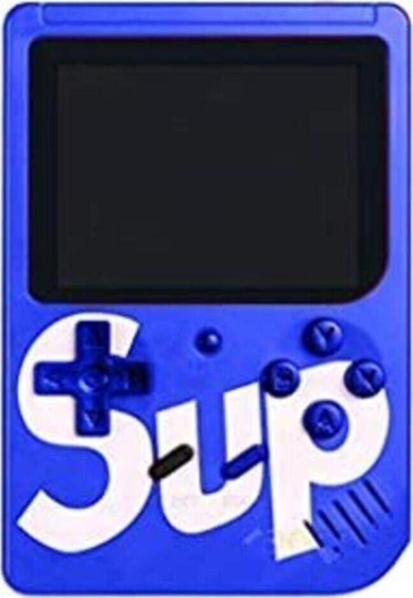 Sup 400 Nostalji Oyunlu Mini Atari Gameboy Ve Gamebox Oyun Konsolu-Mavi - Image 1