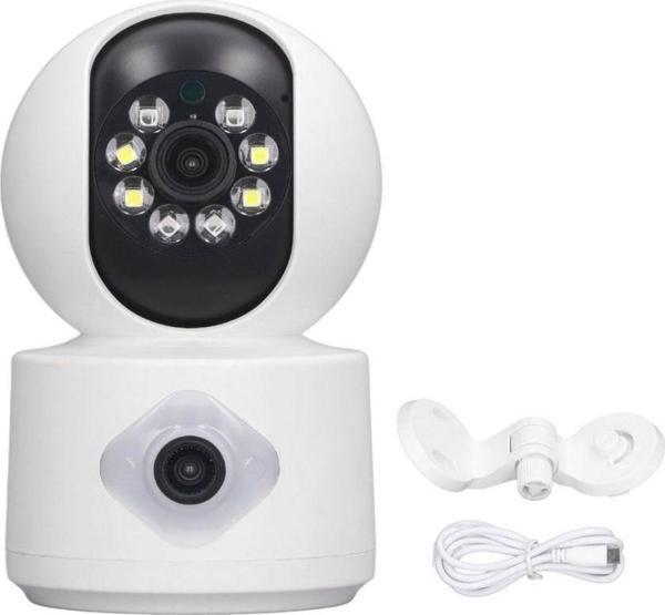 Qasul Yeni Nesil Çift Kameralı Biri Sabit Biri Hareketli Güvenlik Kamerası Çift Lens 2Mp Güvenlikkamerası - Image 1
