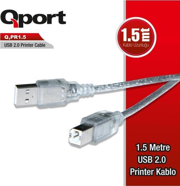 Qport Q-Pr1.5 1,5M Usb 2.0 Yazıcı Kablosu - Image 1