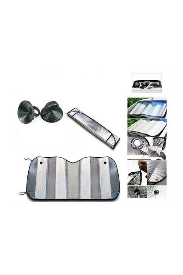 Şentürk Metalize Alüminyum Ön Cam Güneşliği 145X70 Cm Toyota Carina - Image 1