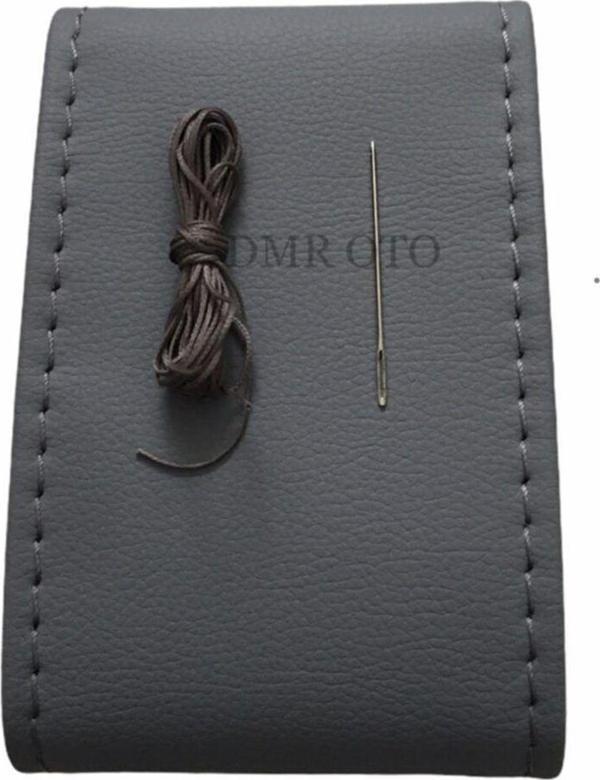 Dmr Gri Deri Dikmeli Direksiyon Kılıfı - Image 1
