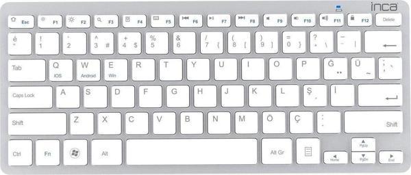 Inca Ibk-569Bt Bluetooth 3.0 Smart Silver Keyboard - Image 1