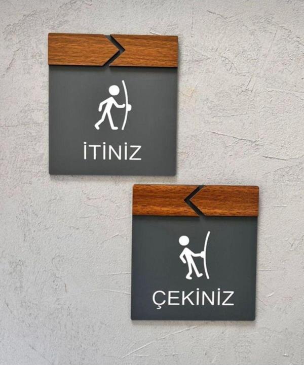 Yönline Abstrool Serisi Kapı Yönlendirmesi Çekiniz İtiniz Set - Image 1