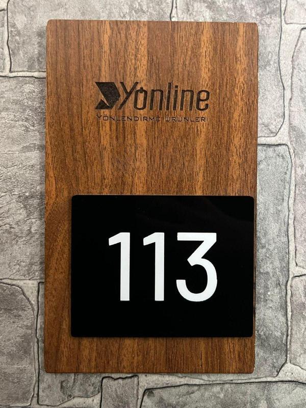 Yönline Ceviz Mdf Kapı Numarası - Image 1