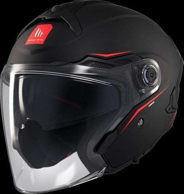 KASK MT COSMO SV ÇENESİZ GÖZLÜKLÜ MAT SİYAH - Image 1
