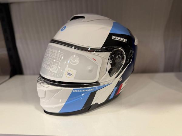 KASK SHIRO DİSCOVER SPOWER PARLAK BEYAZ/MAVİ/LACİVERT - Image 1